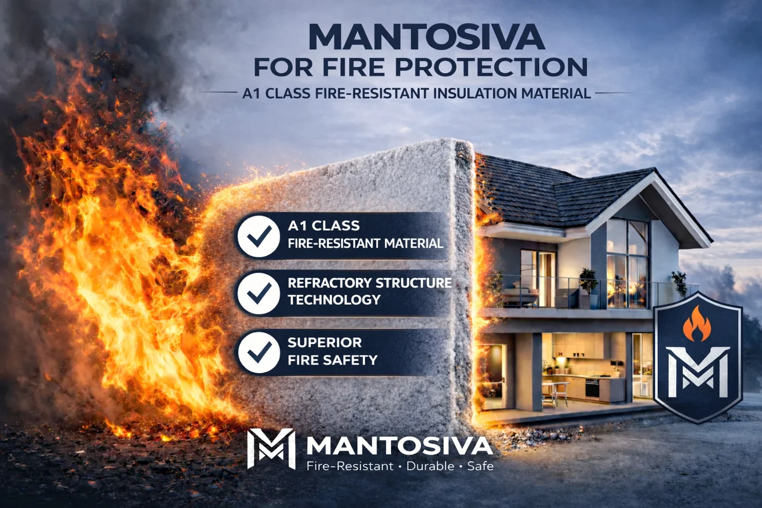 For fire insulation Mantosıva